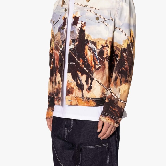 mnml Cowboy Print Trucker Jacket - Multi Size MMulti / M - Picture 3 of 5